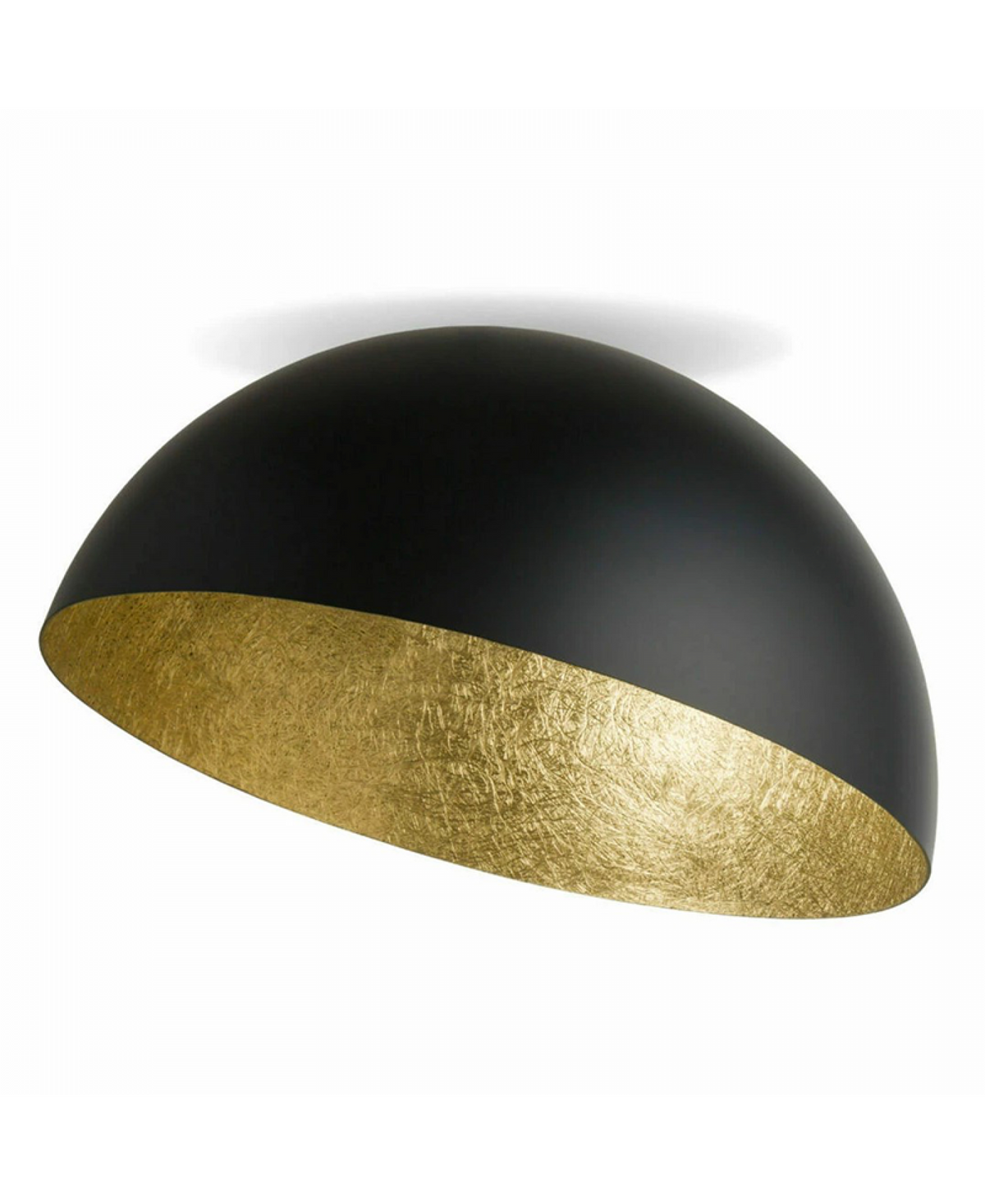 Plafonnier ZAMBELIS D700 E27 DESIGN Noir Mat et Dore 23259