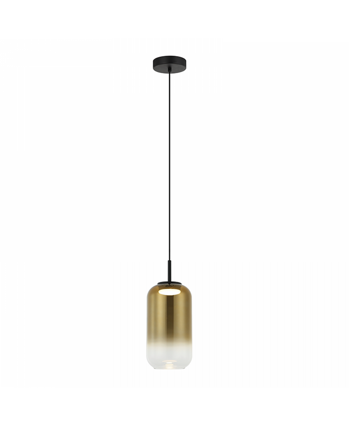 Suspension ZAMBELIS D150 12W DESIGN Noir Mat et Dore 23218