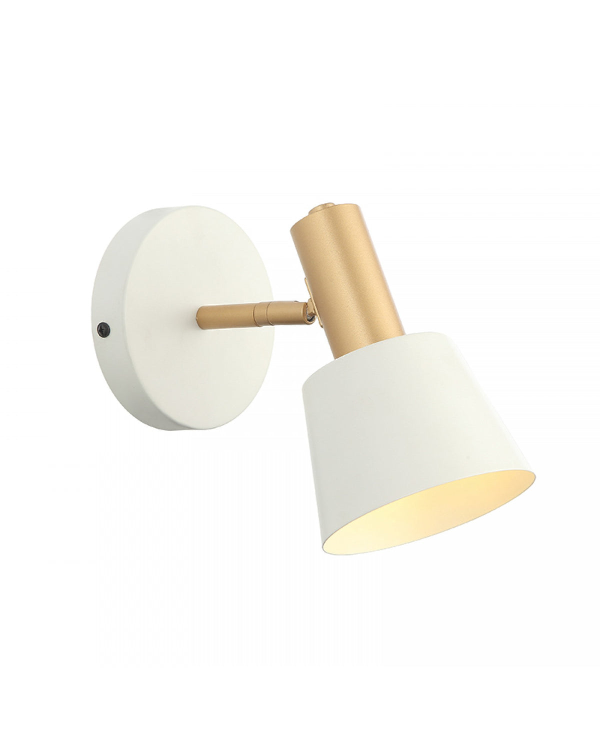 Applique Orientable ZAMBELIS D120 E14 DESIGN Blanc Mat et Dore Mat Sans Source 20218