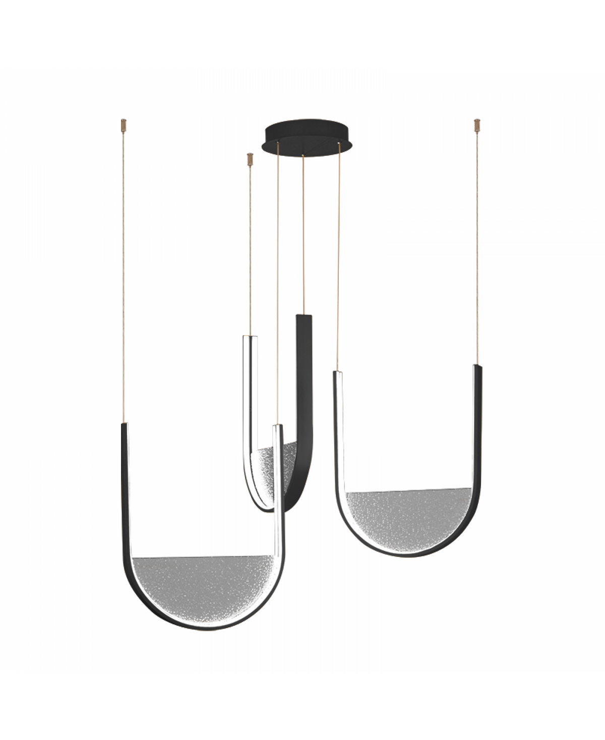 Suspension ZAMBELIS 54W Dimmable DESIGN Noir Mat 23168