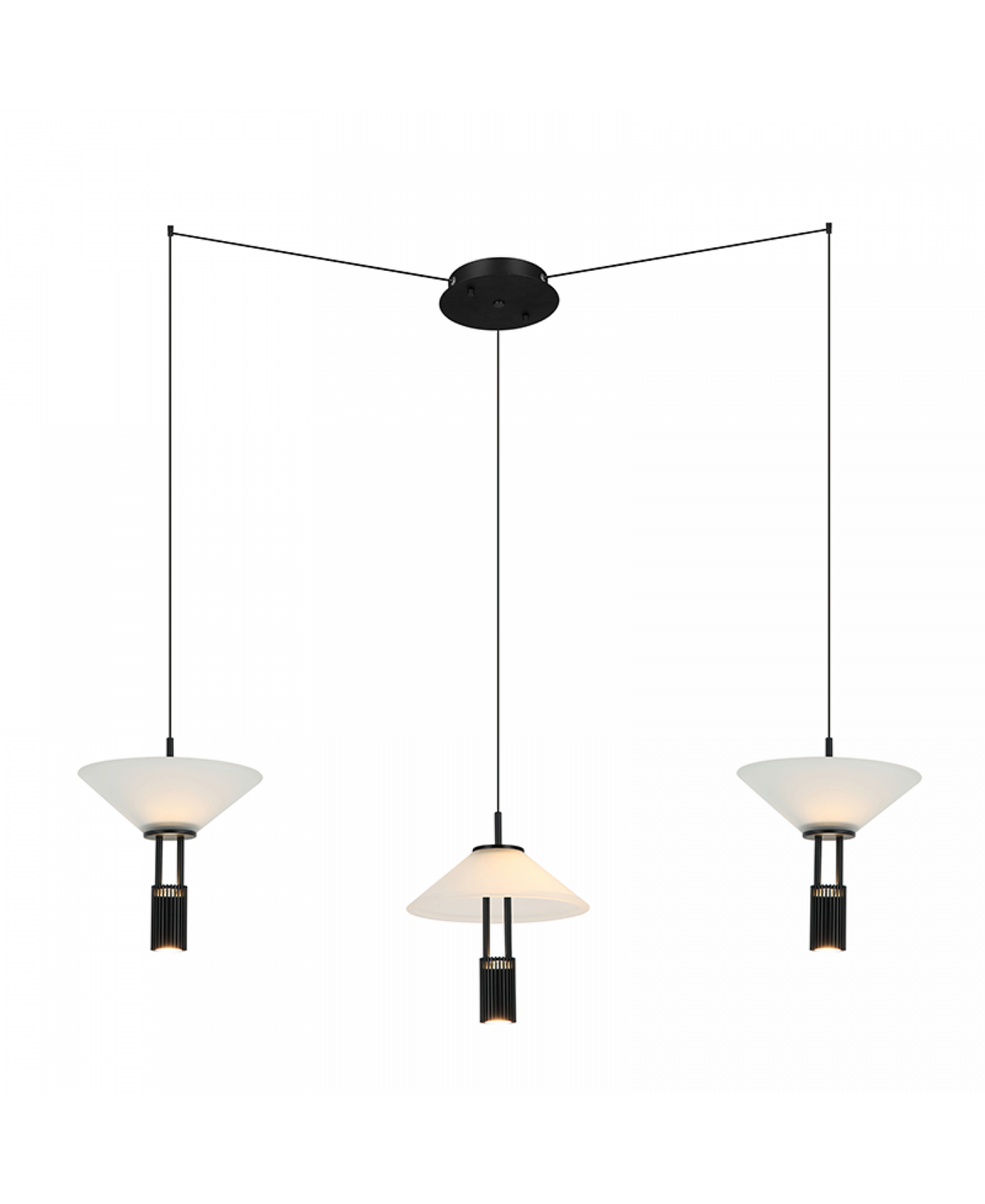 Suspension ZAMBELIS 28W Dimmable Direct/Indirect DESIGN Noir Mat 23200
