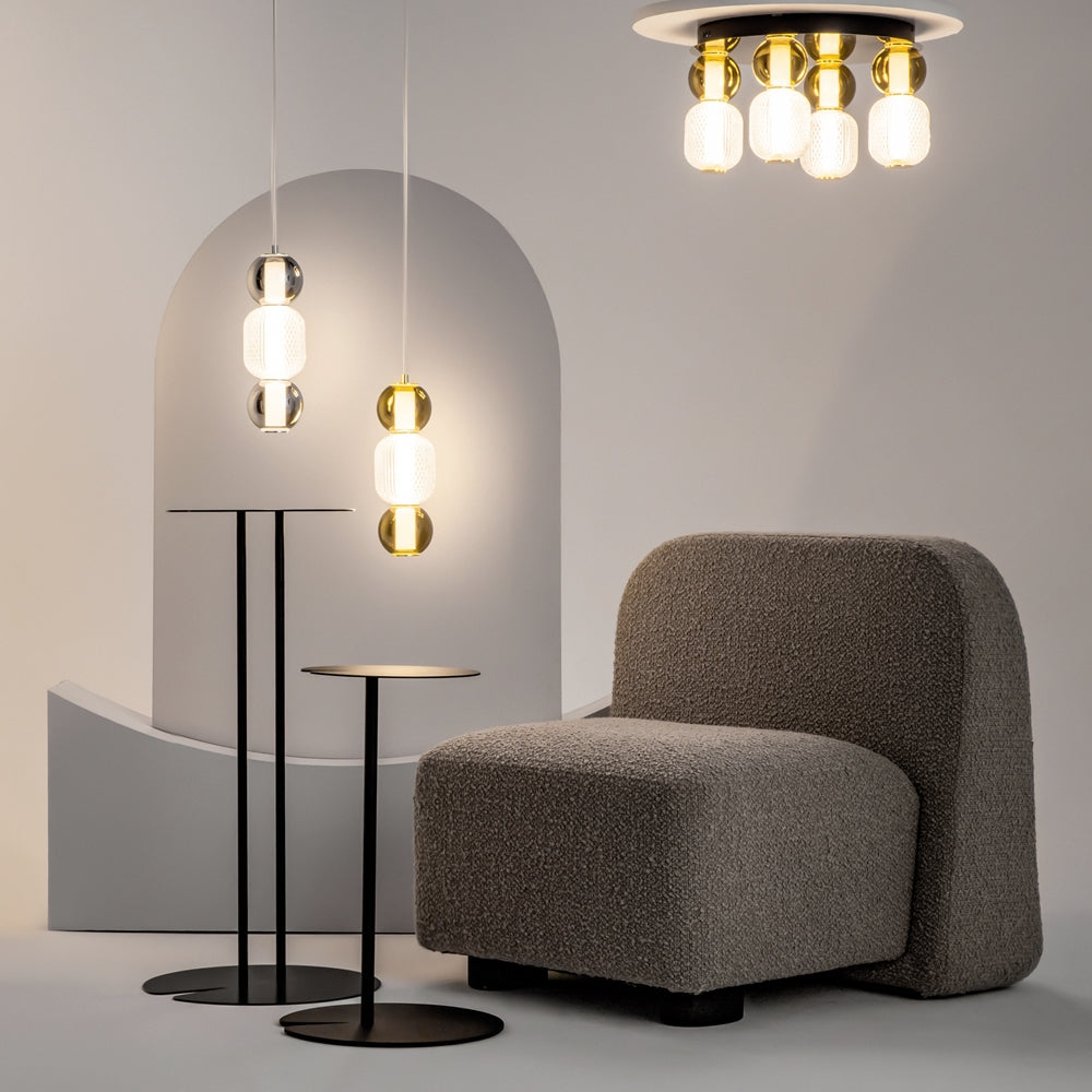 Drop Suspension luminaire argenté