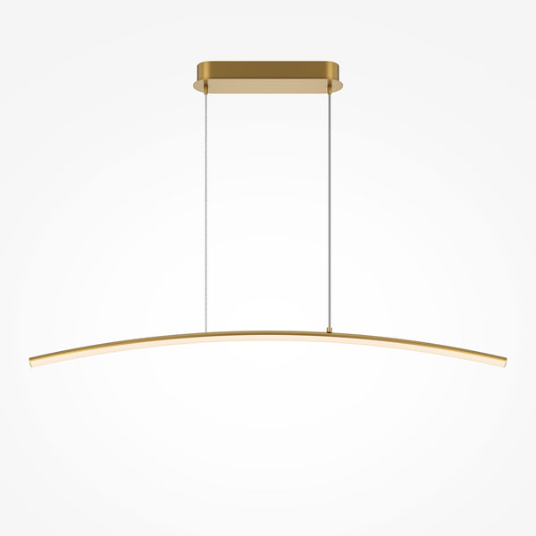 Curve gold pendant light