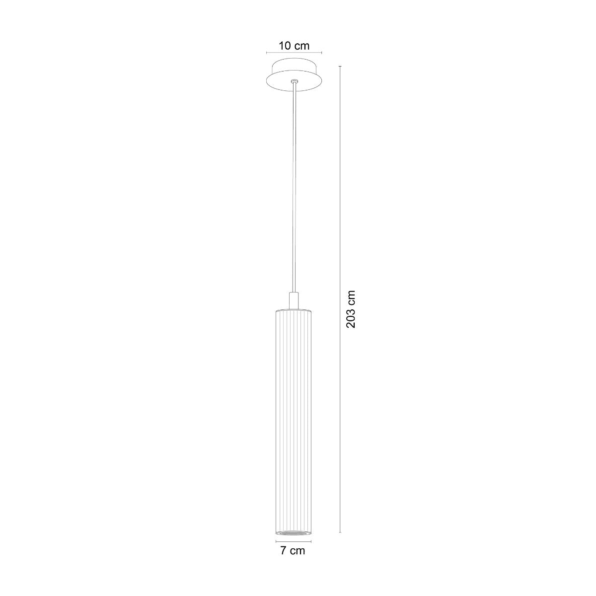 Suspension Aria laiton brossé, verre