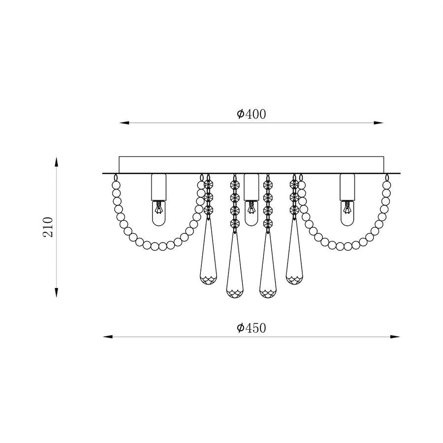 Luminaire plafonnier | Sensi Chromé