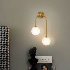 Bedroom Wall Light | Glass Globe