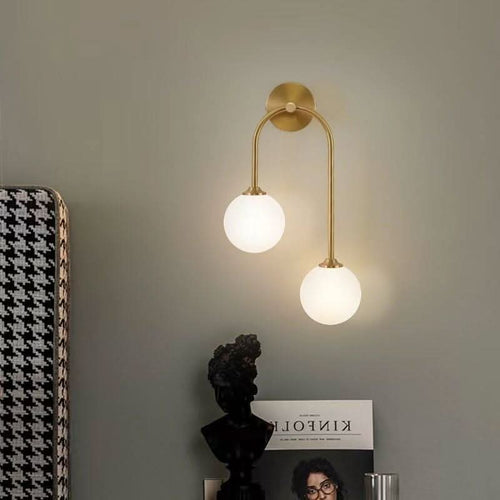 Bedroom Wall Light | Glass Globe