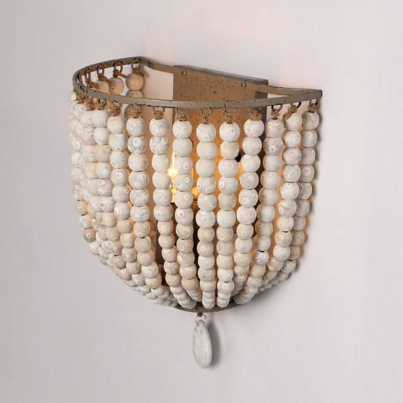 Wooden Bead Retro Wall Lamp | Rigo