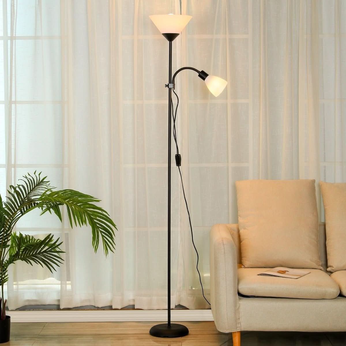 Lampadaire Design Salon | Équinoxe Élégant - Designix Lampadaire Argent