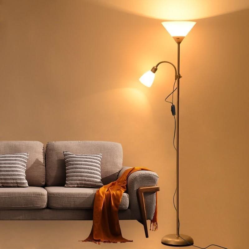 Lampadaire Design Salon | Équinoxe Élégant - Designix Lampadaire Argent