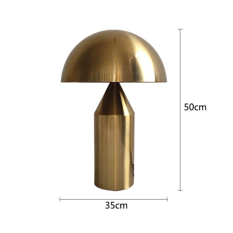 Lampe de Chevet Champignon | Lueur Élégante - Designix Lampe de chevet Doré 35cm