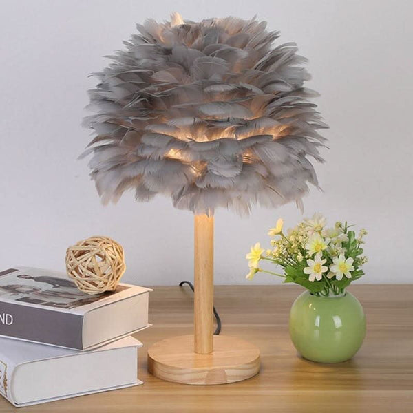 Feather Bedside Lamp | Aurora Glow