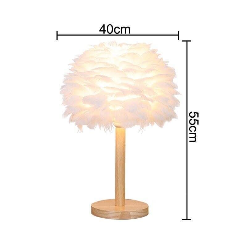 Lampe de Chevet Plume | Brillance Aurora - Designix Lampe de chevet Rose
