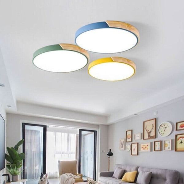 Round Wooden Designer Ceiling Light | Vivid