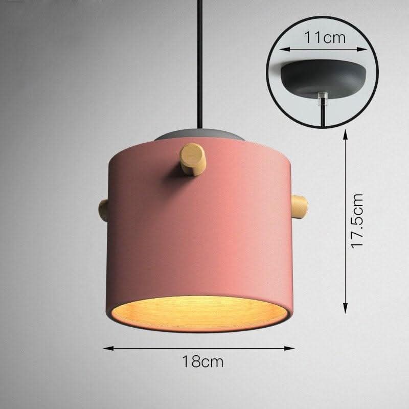 Schéma coté du modèle rose : diamètre 18 cm, hauteur 17,5 cm, rosace