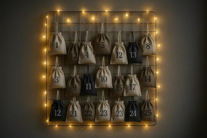 Custom DIY light-up wall advent calendar