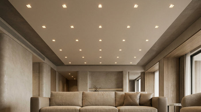 Recessed living room spotlights: layout and spacing requirements