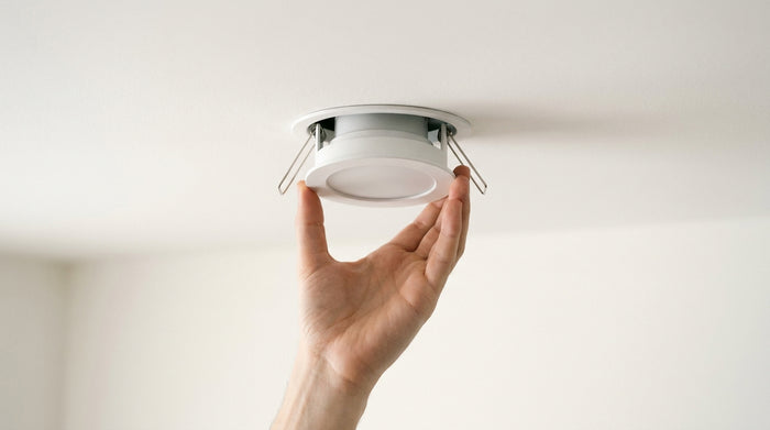 Changing a clip-free spotlight bulb: the safe method