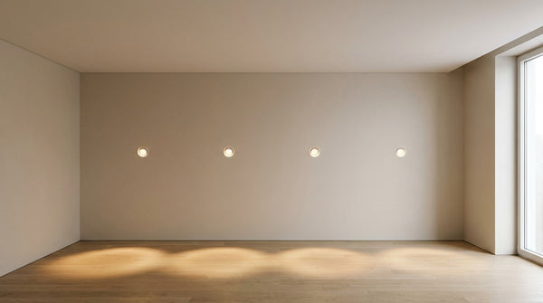 distance between ceiling spotlight configuration