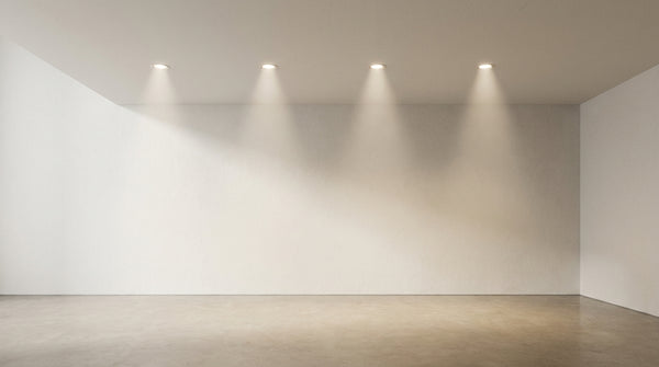 distance between the ceiling spotlights