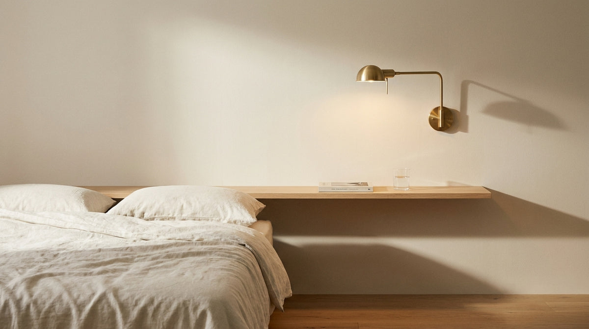 floating bedside table height