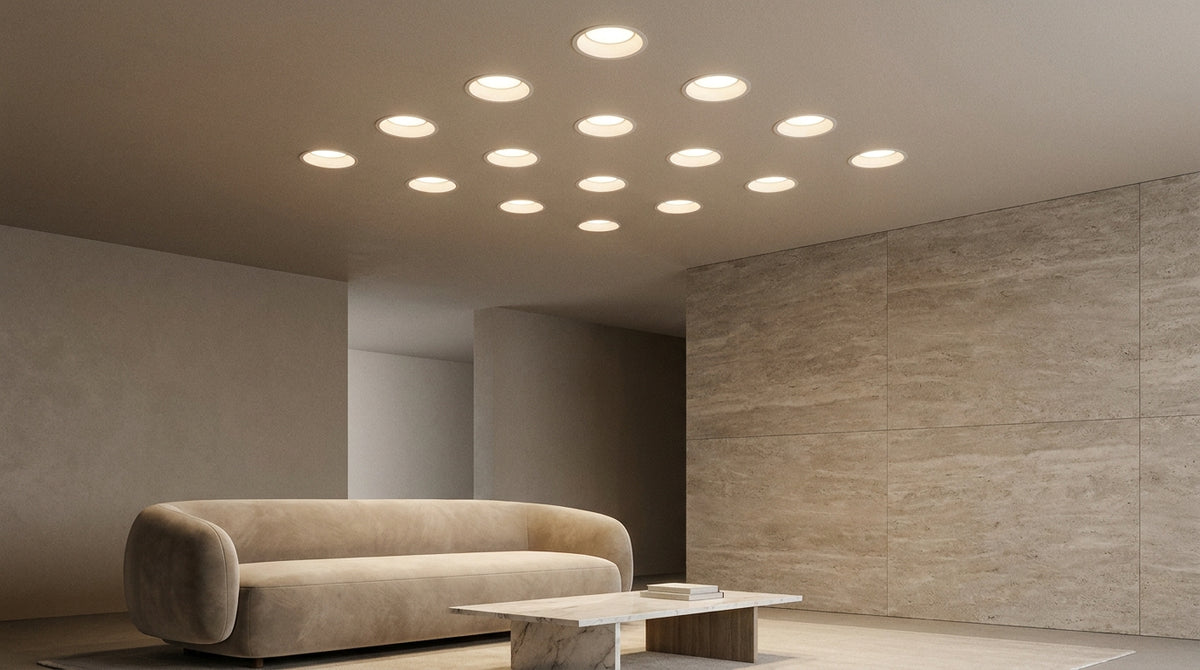 Living room ceiling spotlight idea: how many, where, and which ones