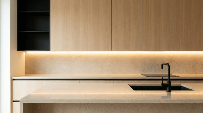 install LED strip under kitchen cabinets