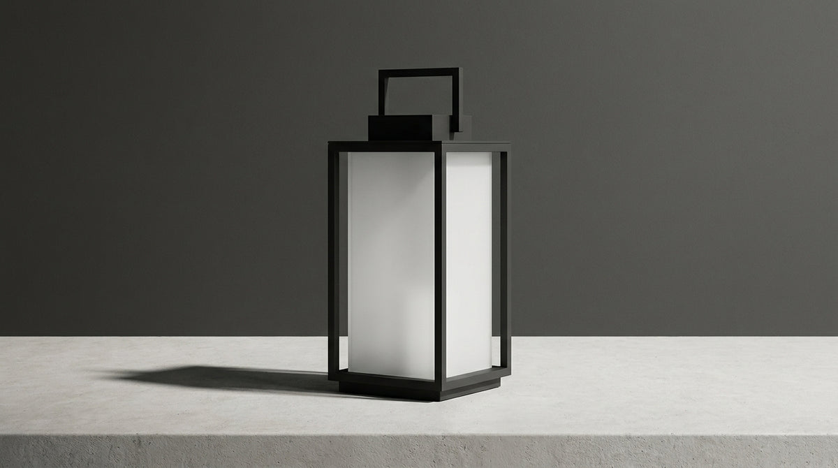 large solar outdoor floor lantern
