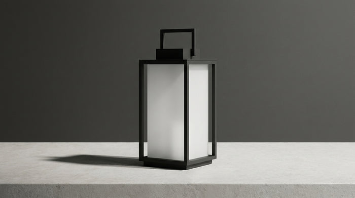 large solar outdoor floor lantern