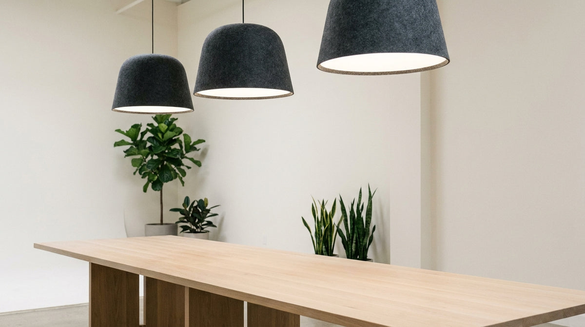 Acoustic lighting for open-plan offices: less noise