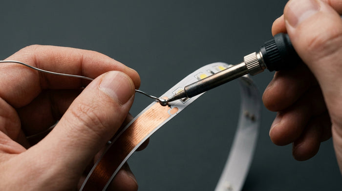 connecting LED strip without connector