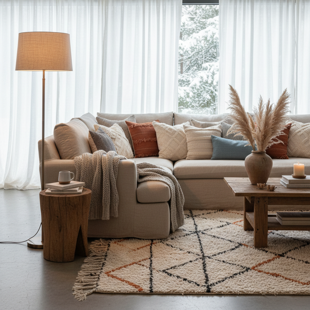 Cushions and textiles: the art of decorative layering