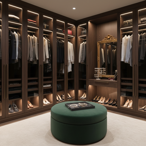 The ideal walk-in closet: organization and design for everyday life