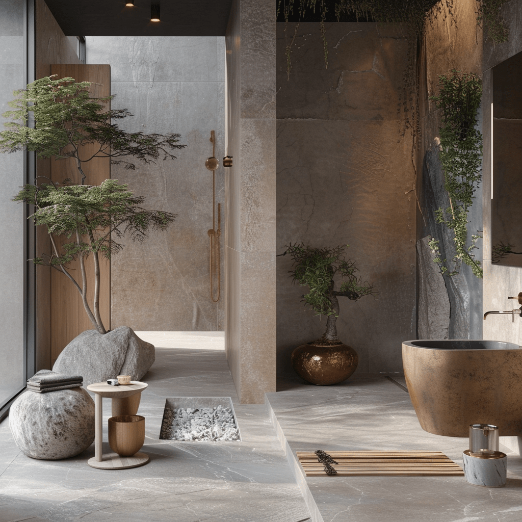 Fresh and Zen: Natural Restroom Decor