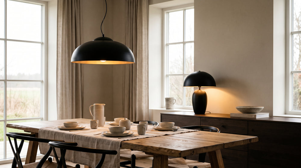 Black lampshades