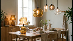 Smoked glass lampshades