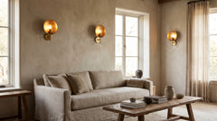 Linen wall lamp