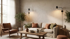 Black wall light