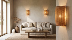 Wicker wall light
