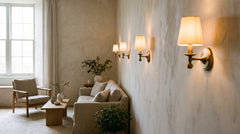Cane wall lamps