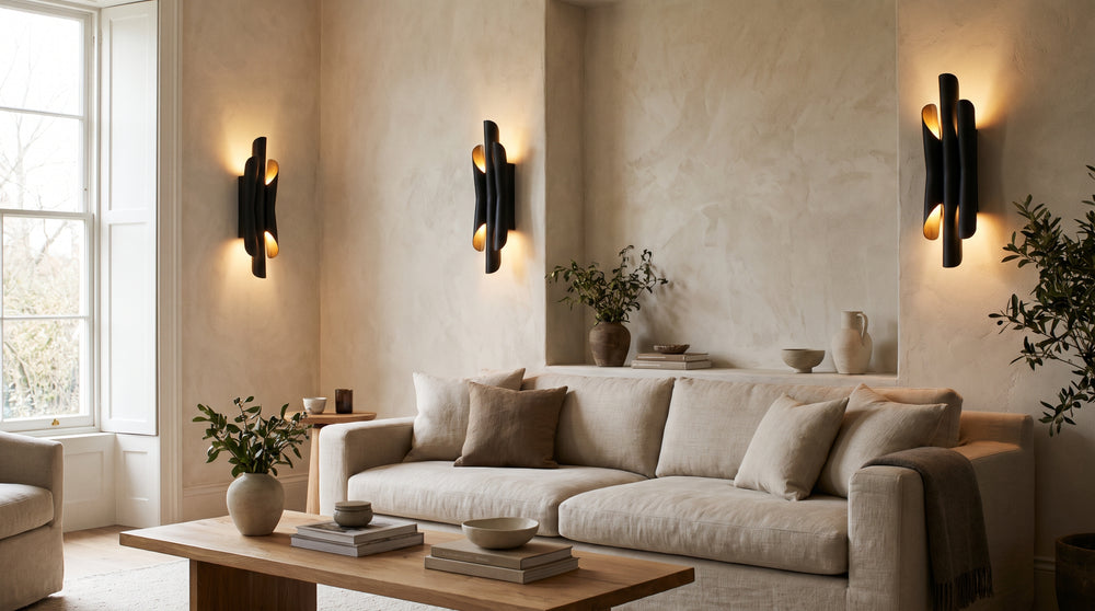 Black designer wall lamps