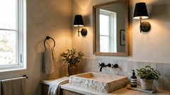 Black wall lights for bathroom