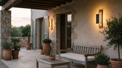 Designer outdoor wall lights