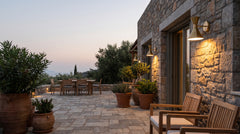 Brass outdoor wall lights