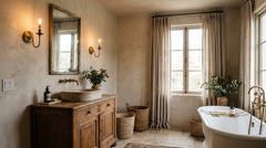 Brass wall sconces for bathroom