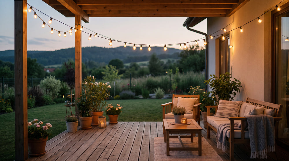 LED string lights for patio