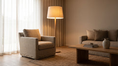 Silver floor lamp