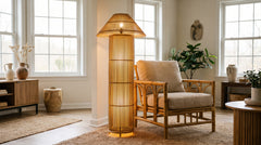 Bamboo floor lamp