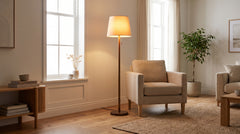 Chrome floor lamp