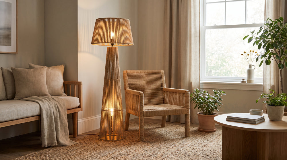Rope floor lamp